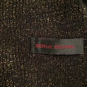 76 inch length redfish designs scarf black gold shimmer sparkle scarf